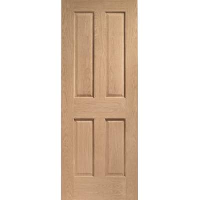Oak Victorian 4 Panel Internal Door Wooden Timber Interior - Door Size, HxW: 